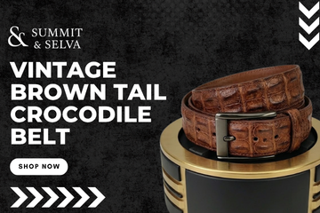 Vintage Brown Tail Crocodile Belt