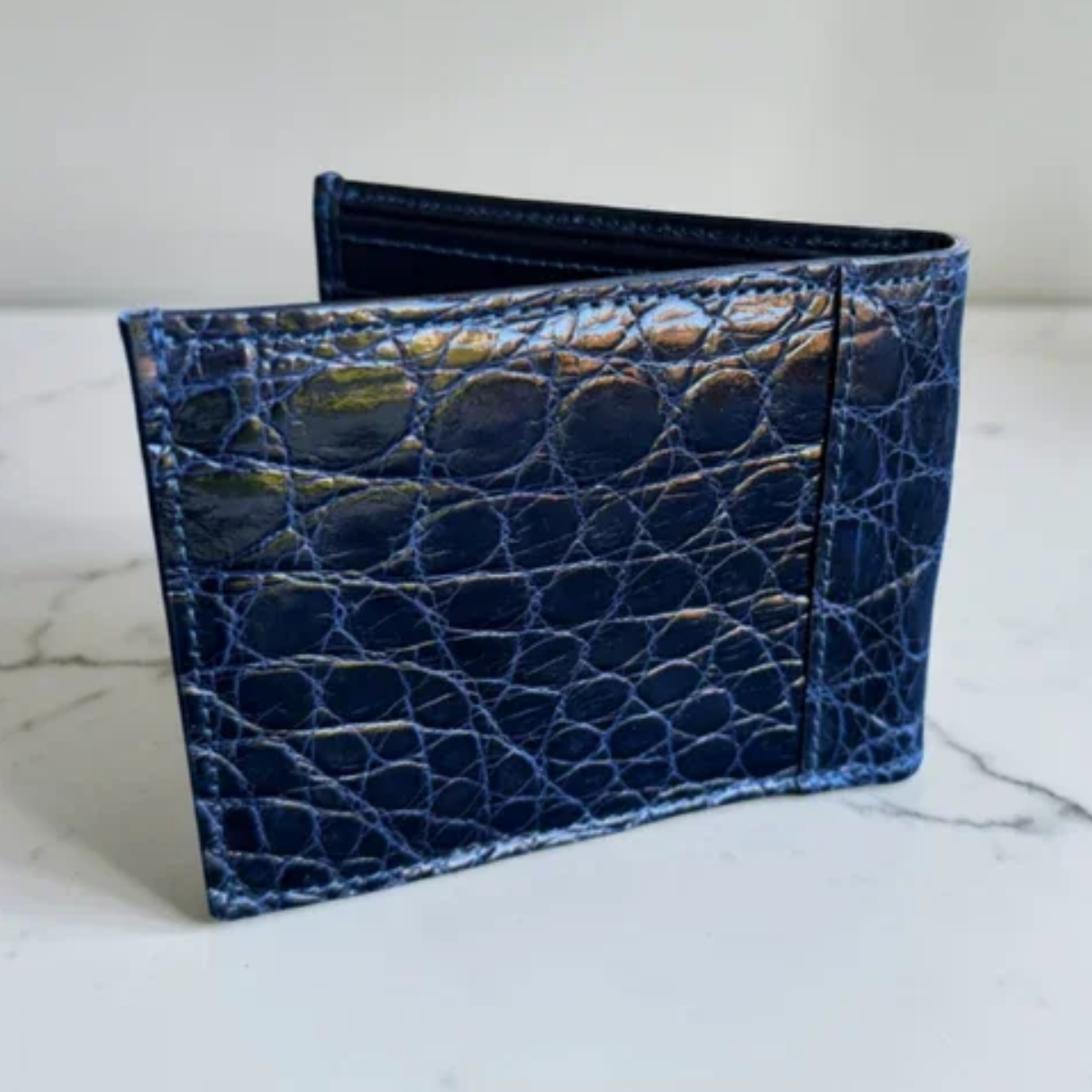 Crocodile Wallet – Blue 