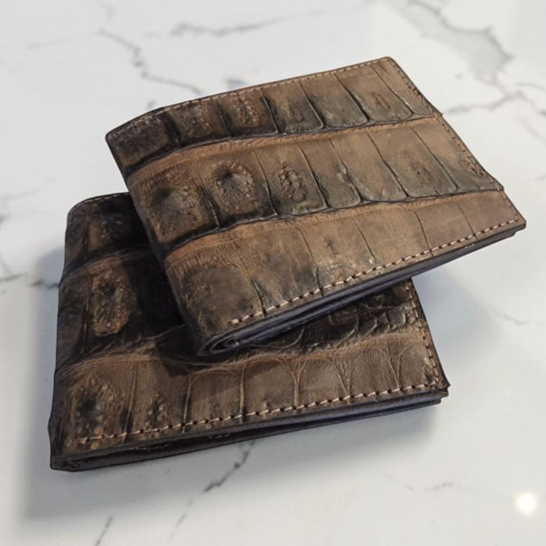 Crocodile Wallet – Vintage Brown